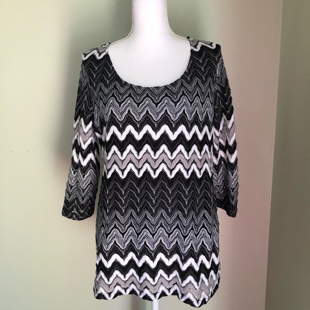 NWT Dressbarn Ros & Ali zig zag top
